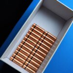 Een op maat gemaakte batterijcontainer voor het opslaan van zonnestroom voor bedrijven, met zonnepanelen op de achtergrond.